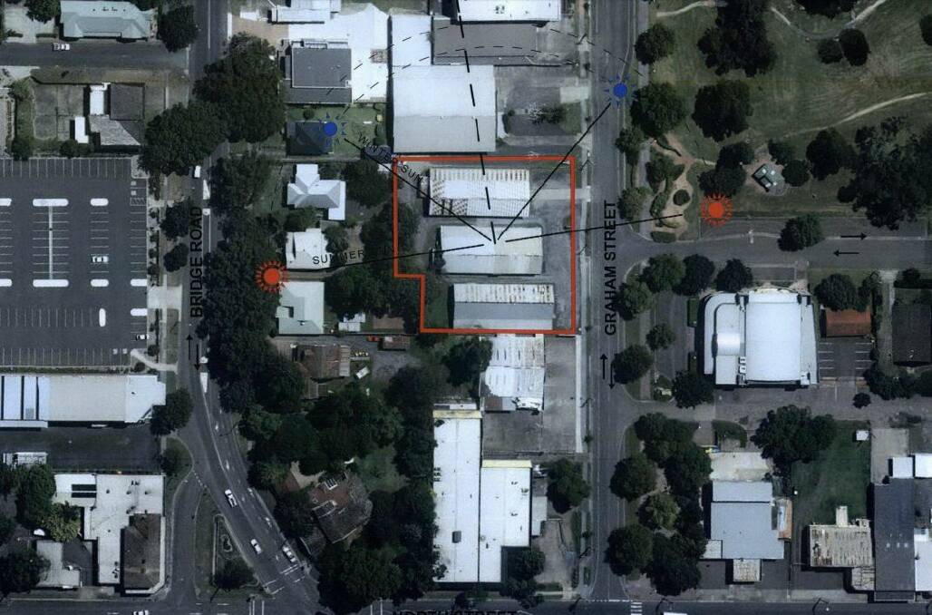  The location in Graham Street, Nowra where it is proposed to build the 32 unit Central Park complex. Image Wales & Associates Pty Limited (Australia)