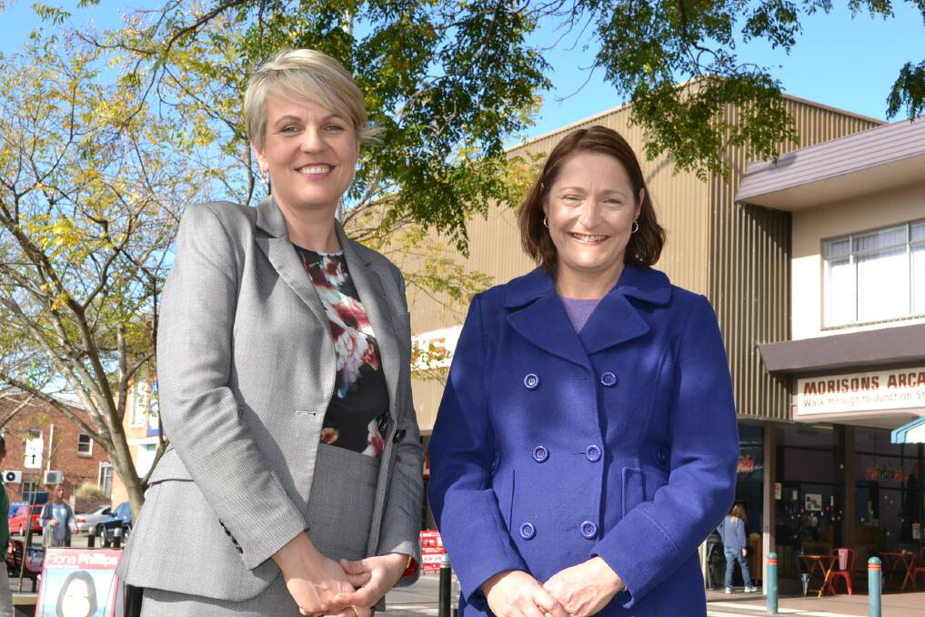 PLEDGE: Deputy Leader of the Opposition Tanya Plibersek campaigning with Labor candidate for Gilmore, Fiona Phillips in Nowra on Friday.