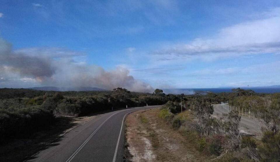 NSW RFS crews are back at Summercloud Bay, south of Wreck Bay after a fire broke out early Thursday morning. Photo: St Georges Basin RFS
