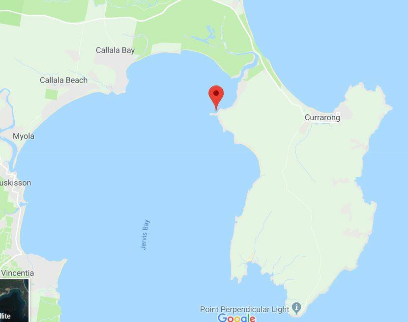 Rescue crews are on their way to Hare Bay inside Jervis Bay. Image: Google Maps.