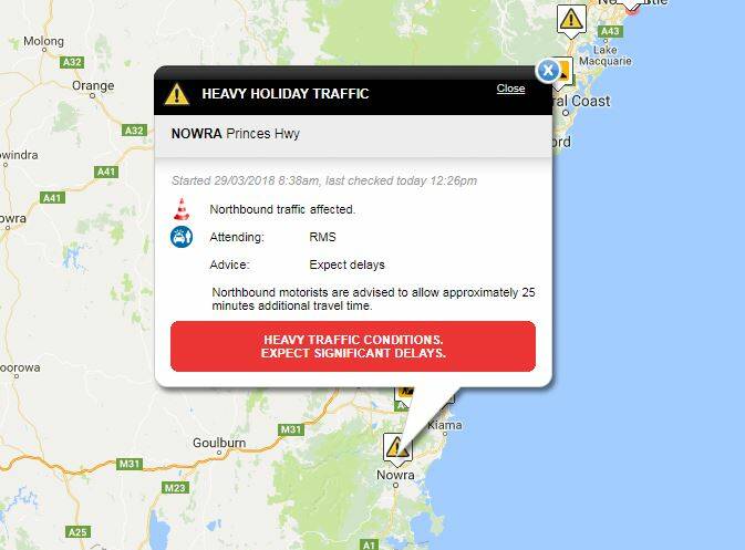 No surprise Nowra holiday traffic at a standstill