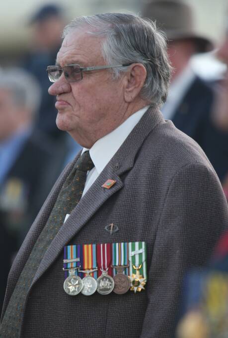Proud Shoalhaven Vietnam veteran Barry Brown at this year's Shoalhaven Vietnam Veterans' Day commemorative service. Mr Brown has written a book, A Nowra Man in Vietnam 1968-69 documenting his time in the army.