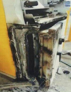 Cuts like butter: another destroyed safe. 