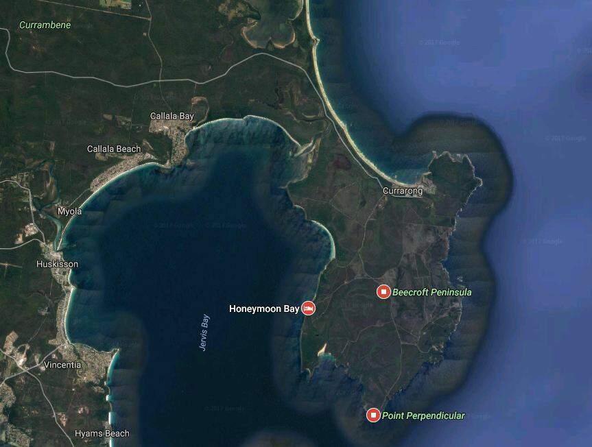 For many years the Beecroft Peninsular has been an active weapons firing range. Google Maps
