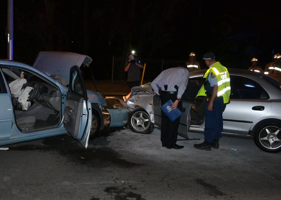 HIGHWAY CRASH: Two women were injured in a head-on accident on the Princes Highway at Nowra on Saturday night after a terminated police pursuit. 