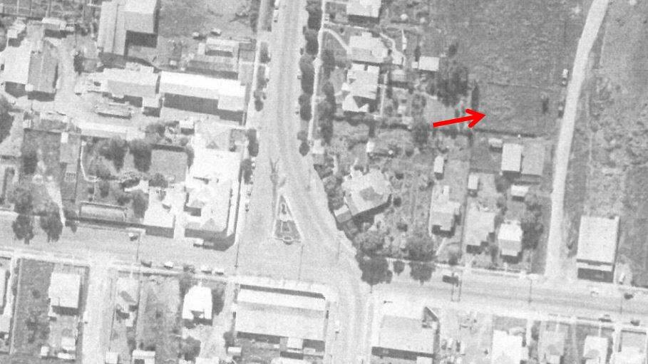  An aerial photo of Nowra showing the existing buildings on the site were constructed post c1959.  Image: Urbis 
