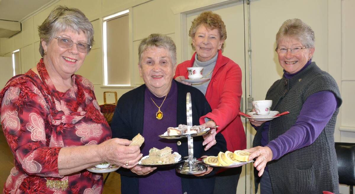  
READY TO GO: Greenwell Point Hospital Auxiliary members, vice-president June Innes, treasurer Coral Gardiner, Robyn Stuart and vice-president Di Medcalf prepare for this Saturday’s big high tea fundraiser.