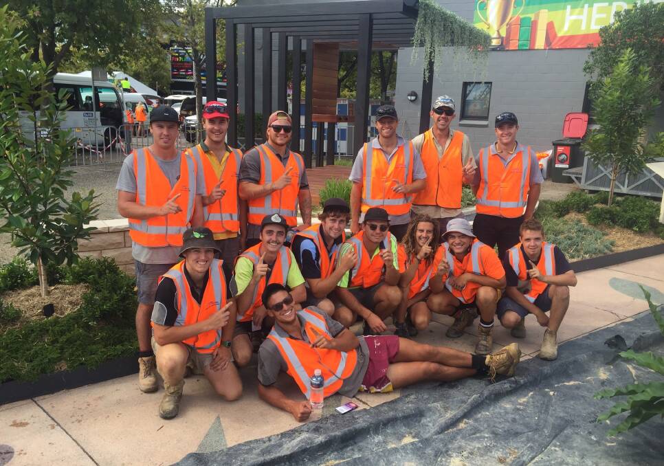 WINNERS ARE GRINNERS: TAFE Illawarra Yallah landscaping team, delighted to be judged "Number 1". Picture: Supplied