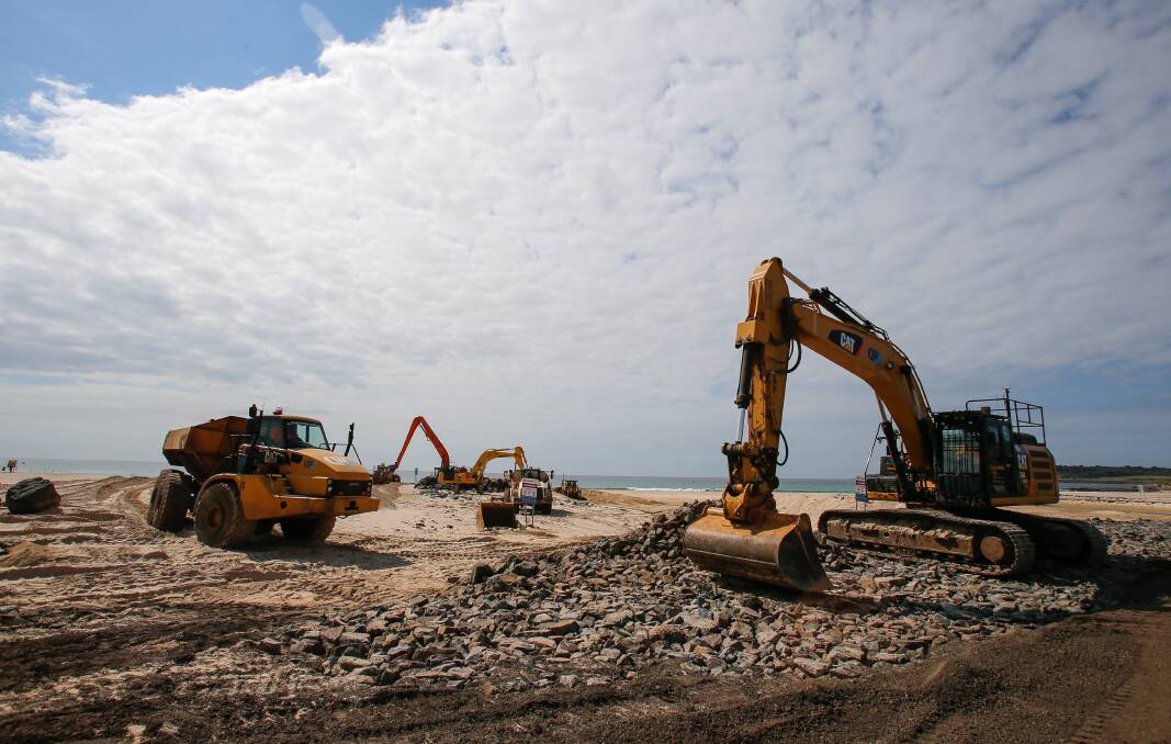 AHEAD OF SCHEDULE: Work has started on the Shell Cove marina almost a year earlier than planned. Pictures: Adam McLean.