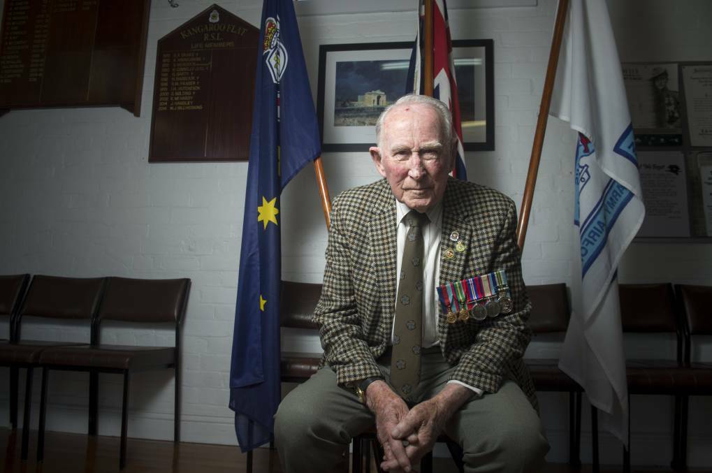Nobody wins: For World War II veteran Ron McHardy, it’s no good saying you won a war. "You don’t win them – too many dead people.” Picture DARREN HOWE