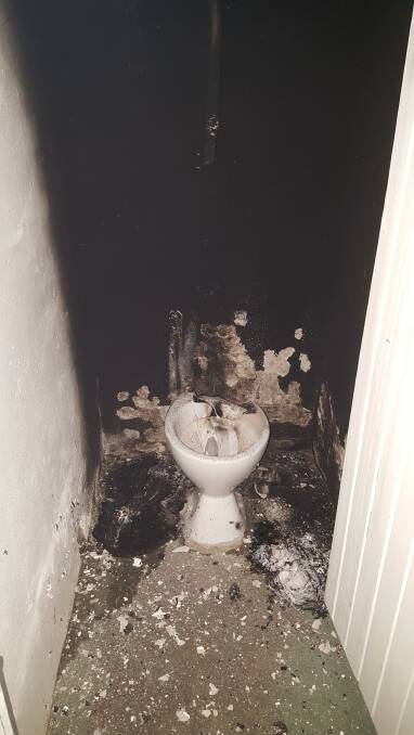 A toilet and cistern smashed and burnt at Bermagui’s Bruce Steer Pool this week. 