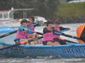 OARS IN: The Broulee Capitals complete its first lap of the second leg and turns the marker on Moruya River on January 4. 