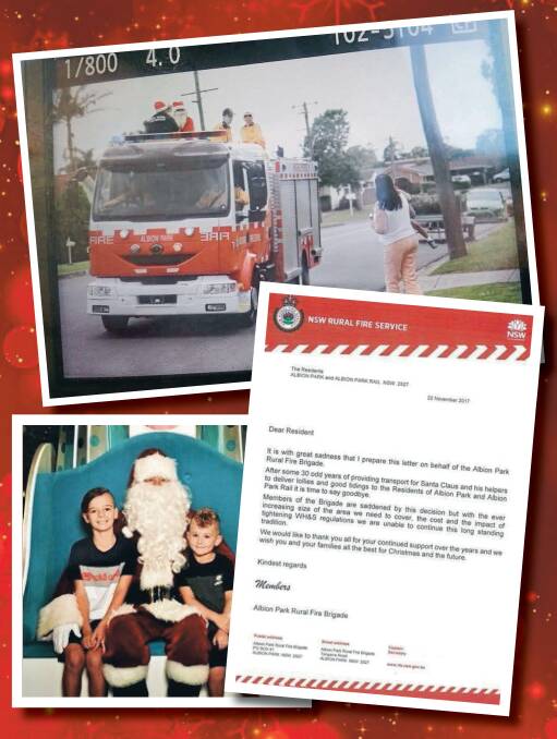 TIME-HONOURED: Riley and Jake Witt are among the Albion Park residents who look forward to the Christmas Eve Santa run, which has been cancelled this year. 