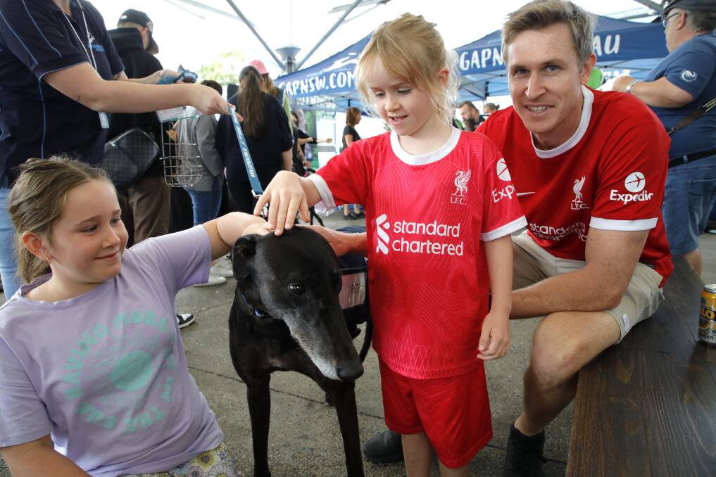 From the left Adelaide, Eleanor and Dave McManus with their new family member Pete. Photos Ross Schultz