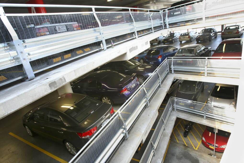 The possibility that the multi-storey car park at Wollongong station may begin charged non-commuters was unhappy news for some. Picture: Ken Robertson