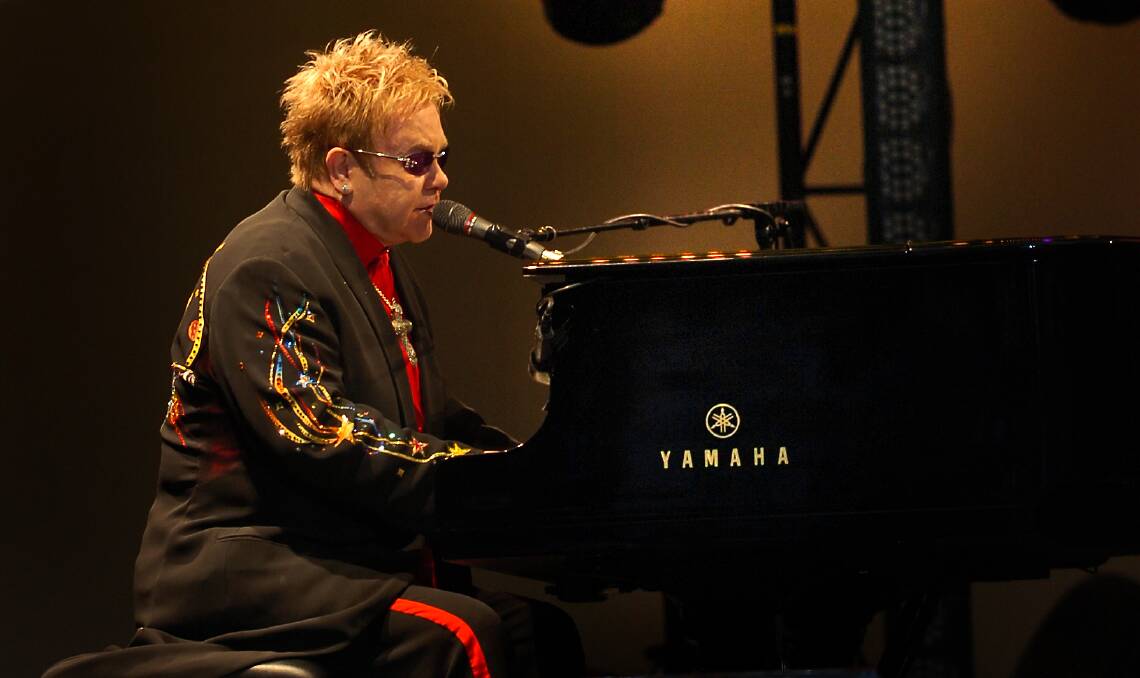 Sir Elton John plays to a Canberra audience in 2007. Picture: Karleen Williams