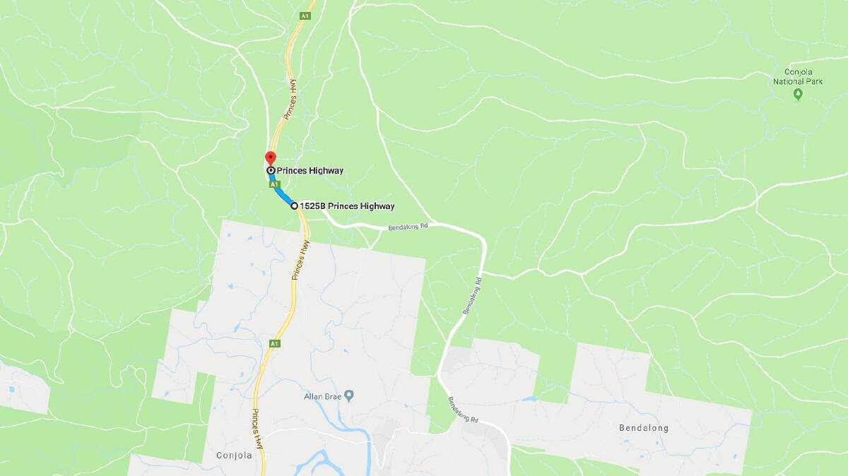 Wire lane dividers will be installed between Bendalong and Luncheon Creek Roads ahead of the busy tourism spike over Easter on the South Coast. Image: Google Maps. 