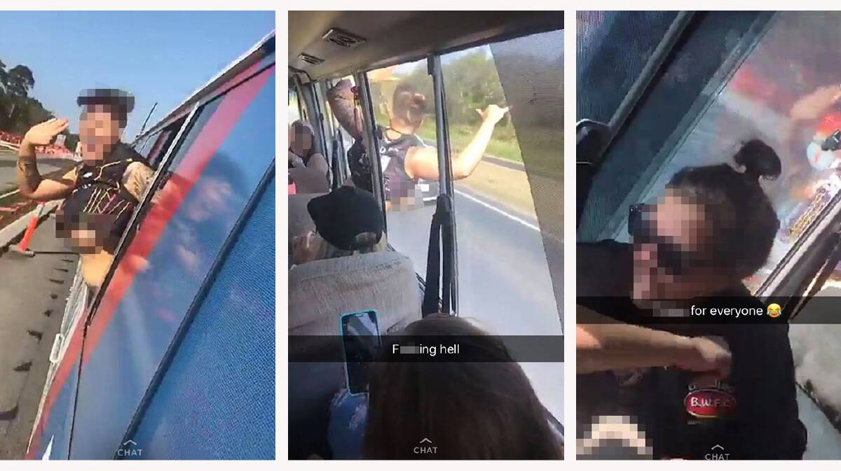 Social media images depicting a Bendigo Thunder player exposing herself to traffic.