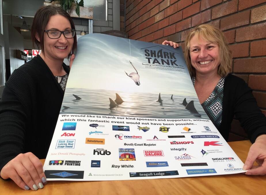 UNITED FOR OTHERS: Jessica Szalai and Penni Wildi from Southern Cross Community Housing community development team invite you to be in the audience at next Tuesday's Shark Tank. Photo ADAM WRIGHT