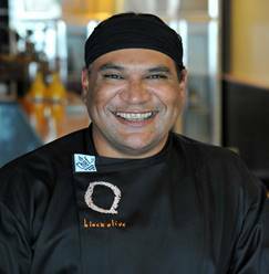 Celebrity Indigenous chef Mark Olive delighted guests at the TAFE NSW Nowra Industry Showcase on Monday.