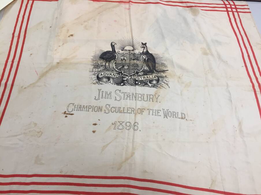 LEGACY: Stanbury received a scarf to mark his achievements. It's preserved by the Shoalhaven Historical Society. 