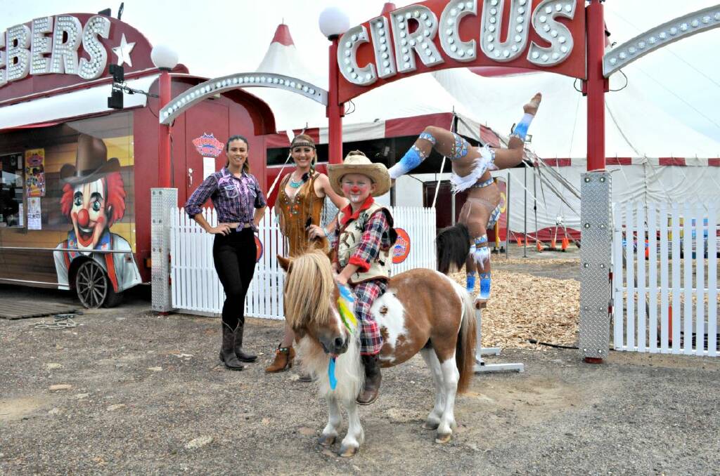 WILD WEST WONDER: Dash Matousek riding Comet, along with Jessica Larkin, Wonita Weber and Acacia Grant, are set to light up Webers Circus in Nowra until March 4.
