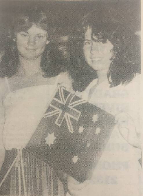 MEMORIES: Kerri Patterson and Cheryl Neal of Bomaderry celebrate Australia Day in 1982. Photo: Shoalhaven Historical Society. 