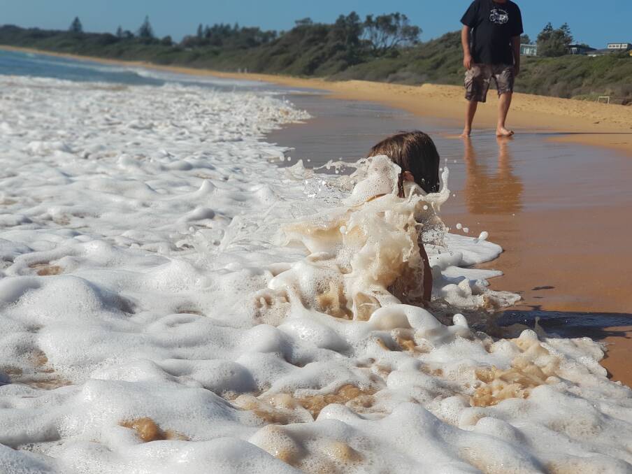 PIC OF THE DAY: Jagger Ritter, 4, gets a face full of foam at Culburra Beach. Photo by Jai Ritter. Submit entries to nicolette.pickard@fairfaxmedia.com.au 