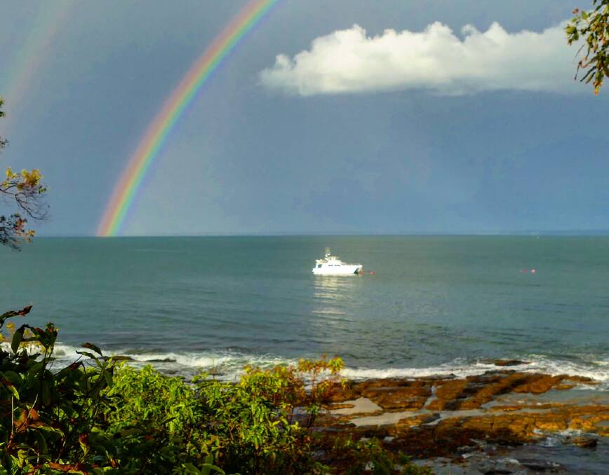 PIC OF THE DAY: Rainbow delight over Jervis Bay snapped by @southcoastsoul. Submit entries via nicolette.pickard@fairfaxmedia.com.au, FB or Instagram.