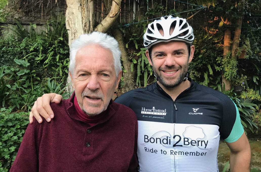 FAMILY: Nick Young will be riding for his dad again this year to raise awareness and funds for Alzheimer's Australia NSW.