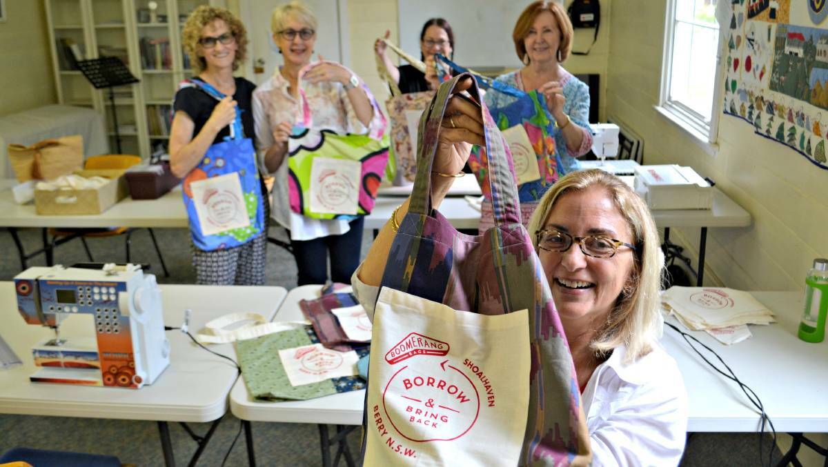 TAKING ACTION: Boomerang Bags Berry is one of the hundreds of Boomerang Bag groups across Australia. Photo: Nicolette Pickard. 