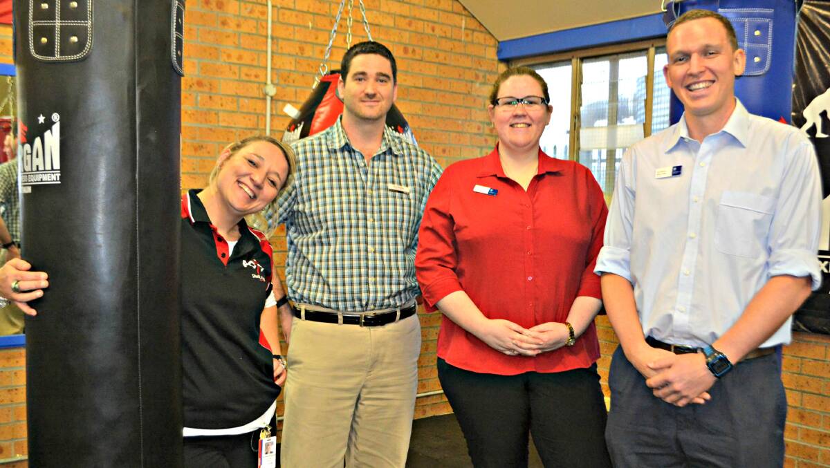 READY FOR ACTION: Shoalhaven PCYC manager Sam Kettlewell, final year medical student Kevin Rourke and first year medical students Jim Weston and Felicity Wilson welcome a new referral program for local family doctors and their young patients. 