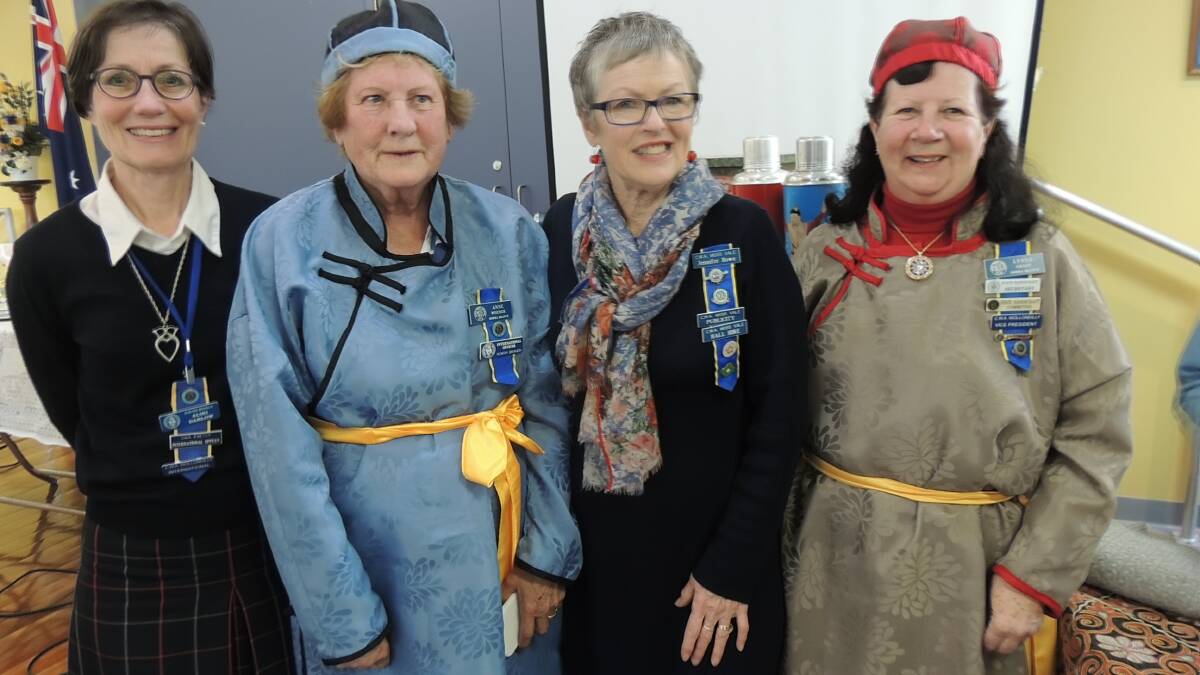 CULTURE: Aliki Darlow Group International Officer, Anne Wisener Branch International Officer, Jennifer Bowe Wollondilly Group President and Lynne Grady Branch President celebrate International Day.