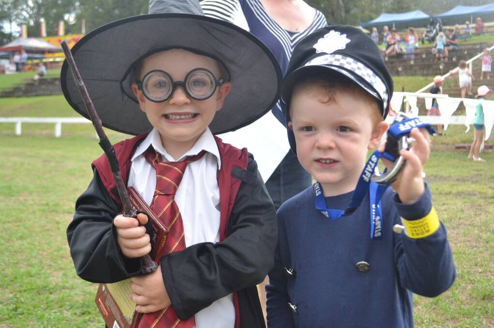 Levi and Isaac Cox from Kangaroo Valley in the dress up section last year. 