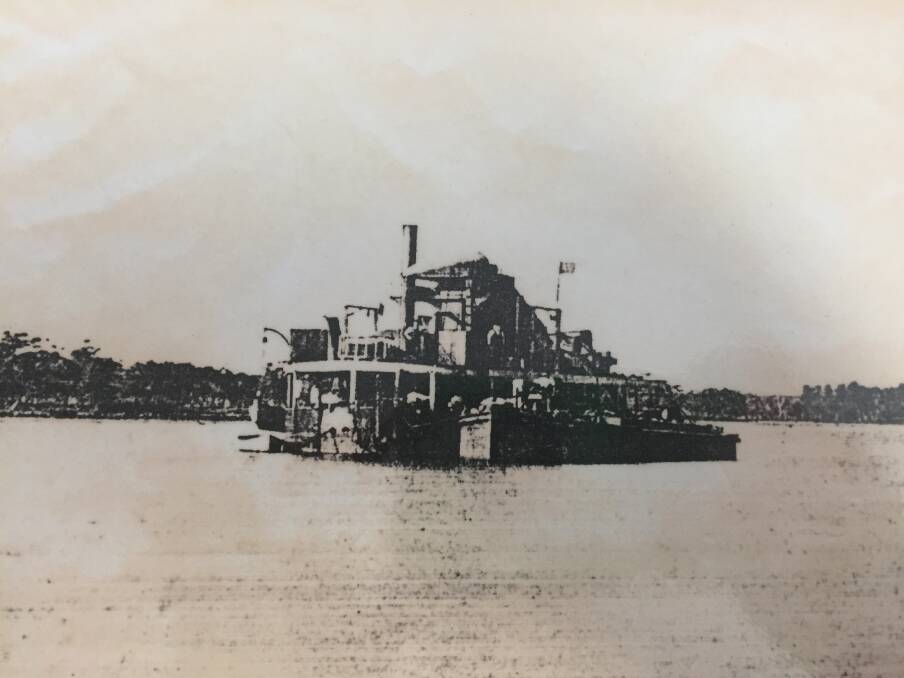 FAMILIAR SIGHT: The bucket dredge Pluto started work on the Shoalhaven River in 1863 and continued for 40 years. Photo: Shoalhaven Historical Society. 