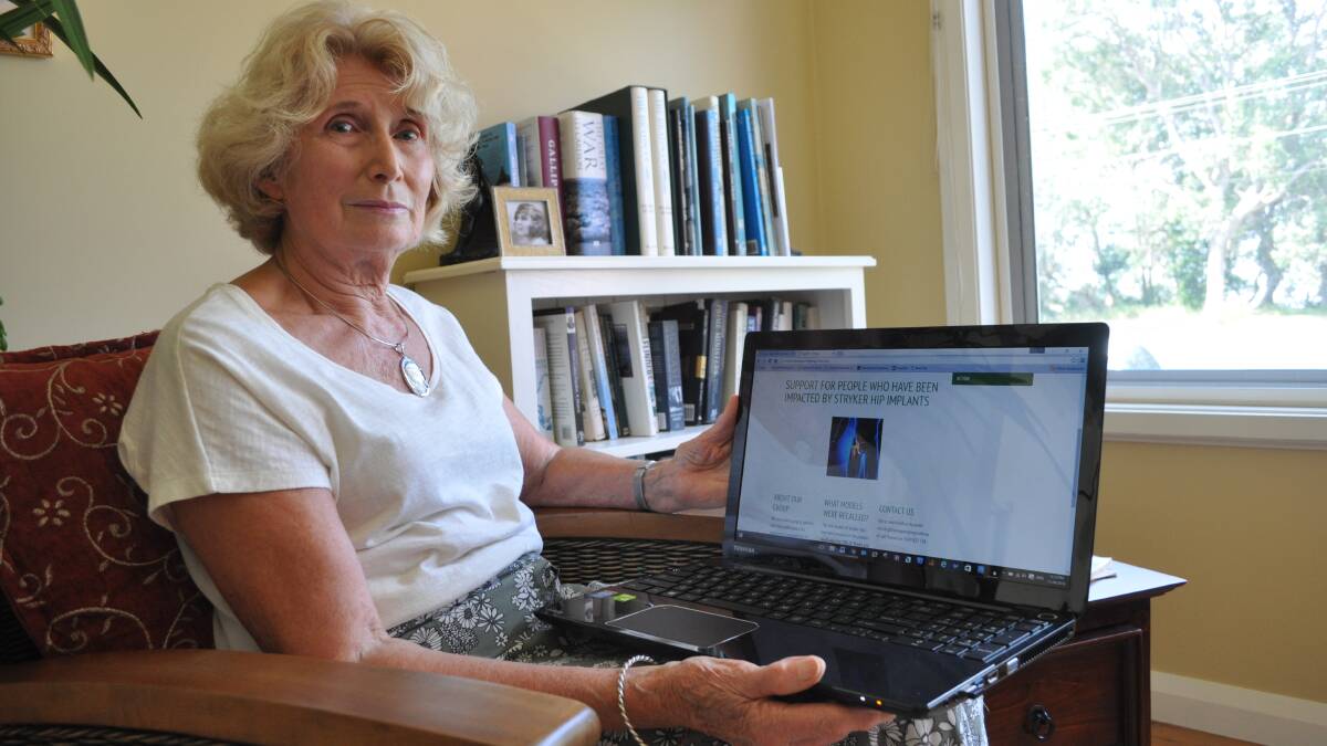 SEEKING JUSTICE: Yvonne Stuart is looking for others affected by one of two faulty hip products produced by American medical technology company Stryker Corporation. Photo: Dayle Latham. 