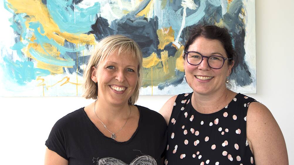 Visual arts editor Gina Fairley (right) will open Gitte Backhausen’s exhibition Nuances of Life this weekend. 