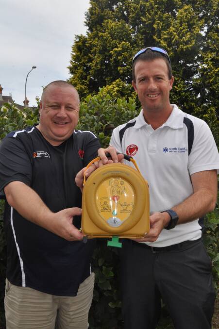 GET YOUR TICKETS: Bomaderry Public School P&C president Scott Balsar and Greg White from South Coast First Aid encourage everyone to head along to Amazing Graze to help Bomaderry Public School fundraise to purchase a defibrillator. 