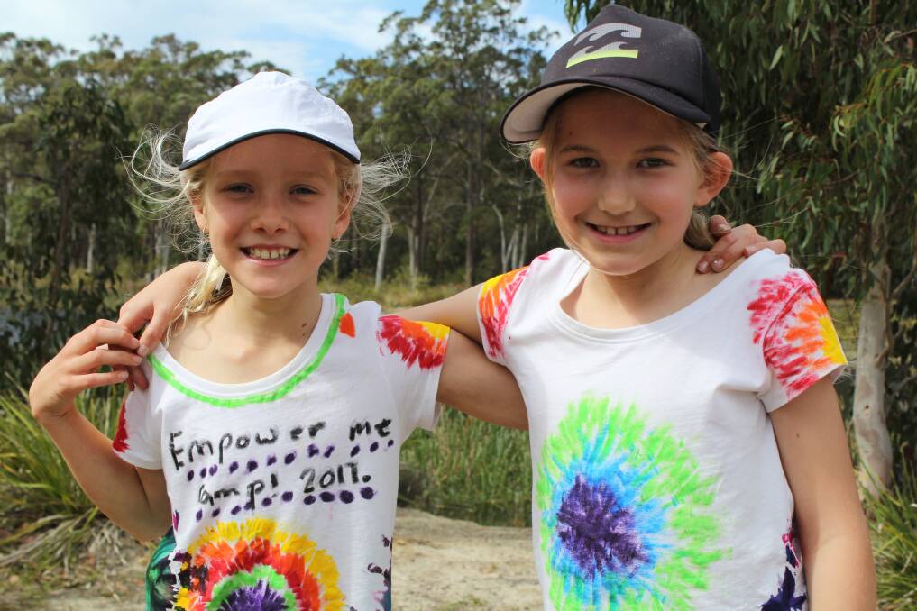 BOND: Jasmin Colivas and Amelia O'Neil from Cambewarra were two of the 22 girls to participate in the Empower Me camp in Jervis Bay recently. Photo: contributed.