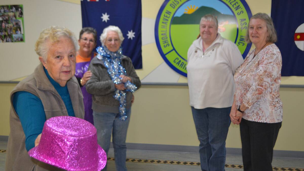 ROLL UP: Shoalhaven and District Senior Citizen's president Margaret King, Cheryl Wright, Janice Ettberts, Jeni Hassett and Valerie Hobbs invite everyone to come along to their 55th birthday celebrations in September. 