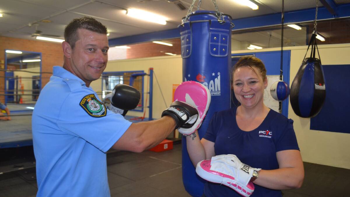HOLISTIC HEALTH: Senior constable Nathan Ward and Sam Kettlewell, youth development coordinator at PCYC encourage any young people interested to take part in the GP referral program. Photo: Rebecca Fist. 