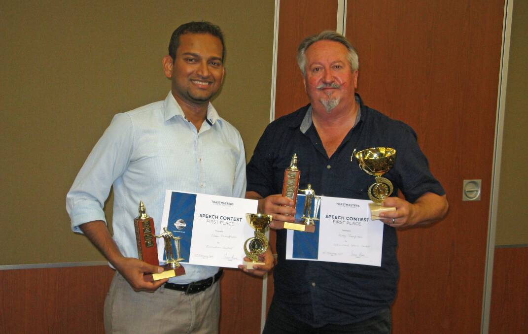WINNERS: Gideon Dhinakaran and Kerry Thompson.