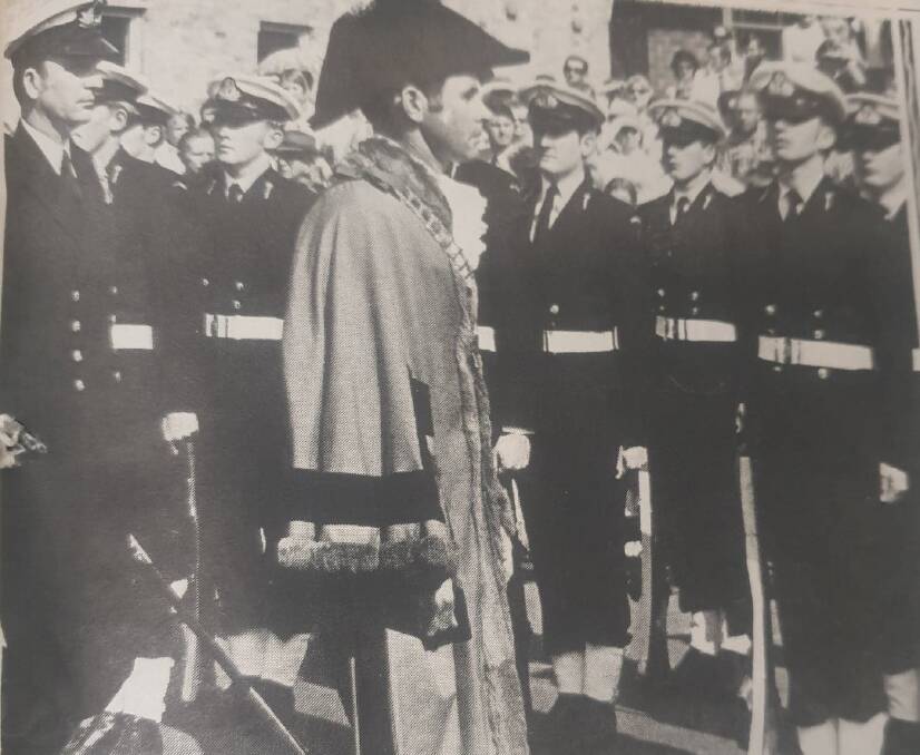WRAP: An inspection of the guard ends the Freedom of Entry ceremony. Photo: Shoalhaven Historical Society. 