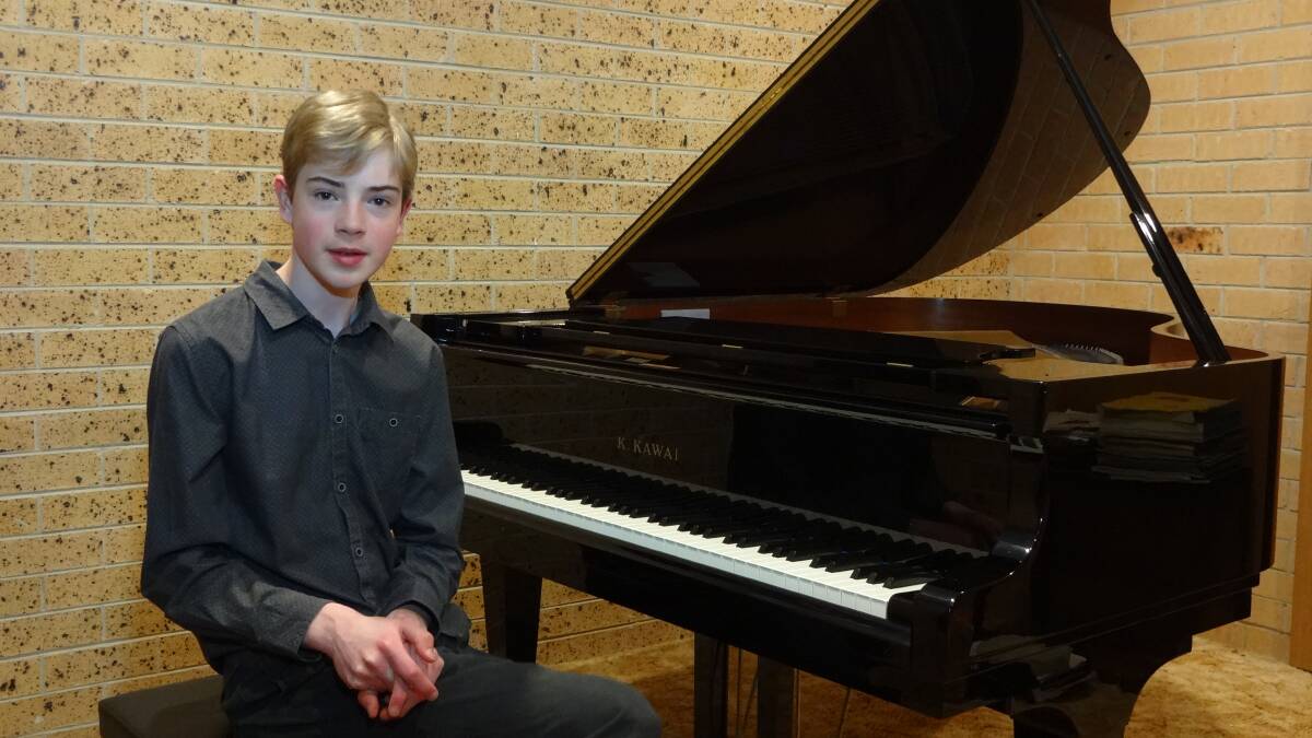 TALENTED PIANIST: Luke Bowen from Bomaderry is in the running for a scholarship from the St Cecilia Youth Music Society. Photo contributed. 

