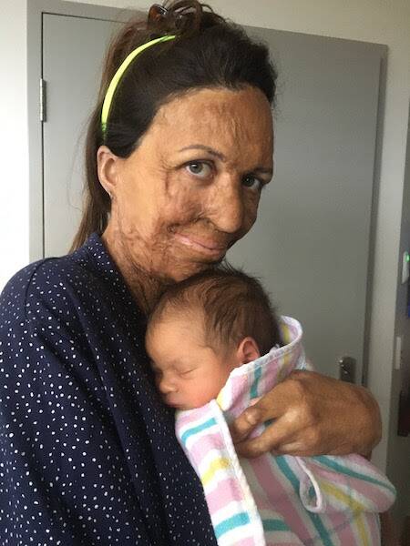 Turia with her new baby boy, Hakavai Hoskin. 