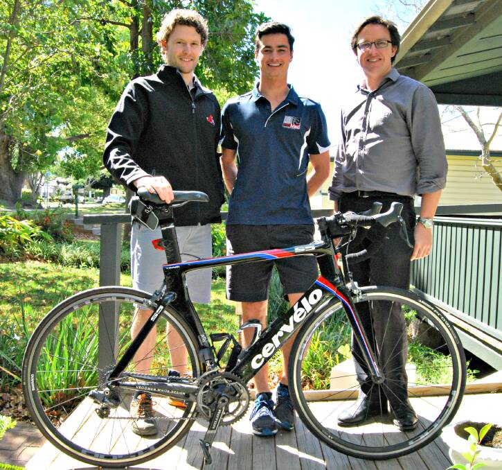 READY TO RIDE: Matt Bryant, Brady Warren and Mark Brown gear up for Ride4Laura in November, taking them from Melbourne to Nowra.
