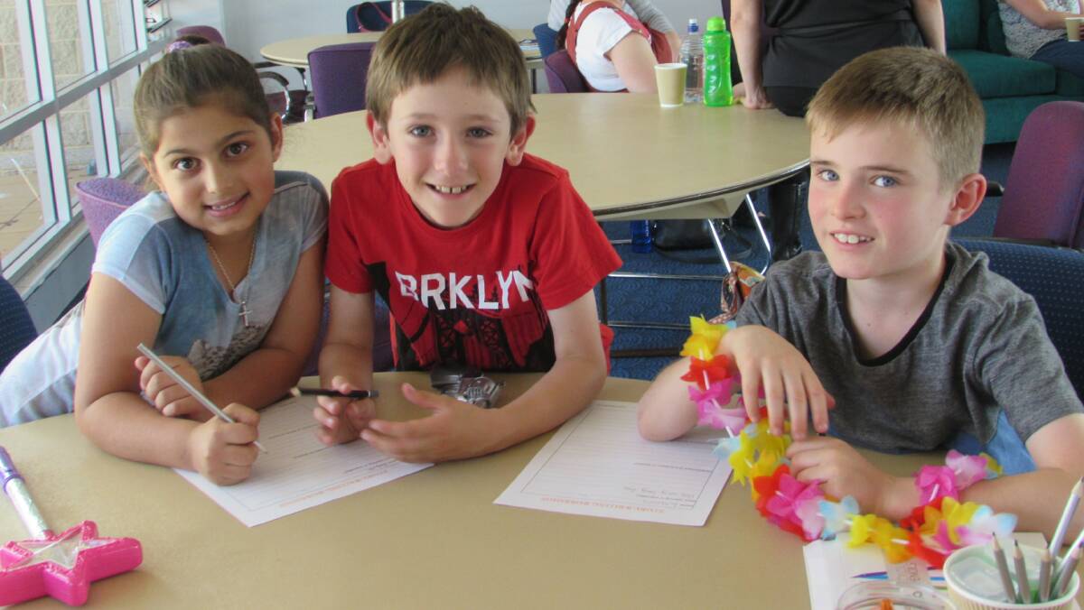 YOUNG MINDS: Gabriella Cassisi, Bailey Unwin and Lincoln Keough.