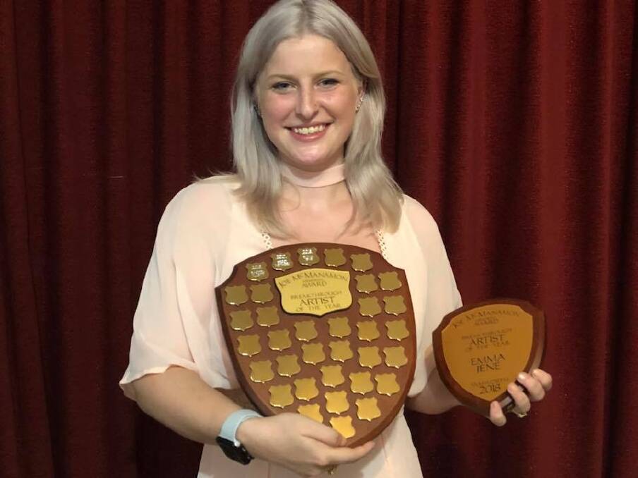 ALL SMILES: Emma picked up three awards at the Tamworth Country Music Festival. Photo contributed. 