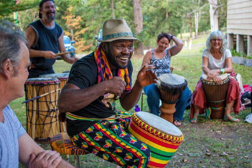 TO THE BEAT: Mohamed Bangoura (Bangouraké) will host a drumming workshop in Nowra. 