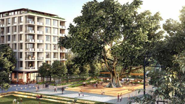 An artist's impression of part of the new residential development on the Newmarket site in Sydney's east. Photo: Supplied

